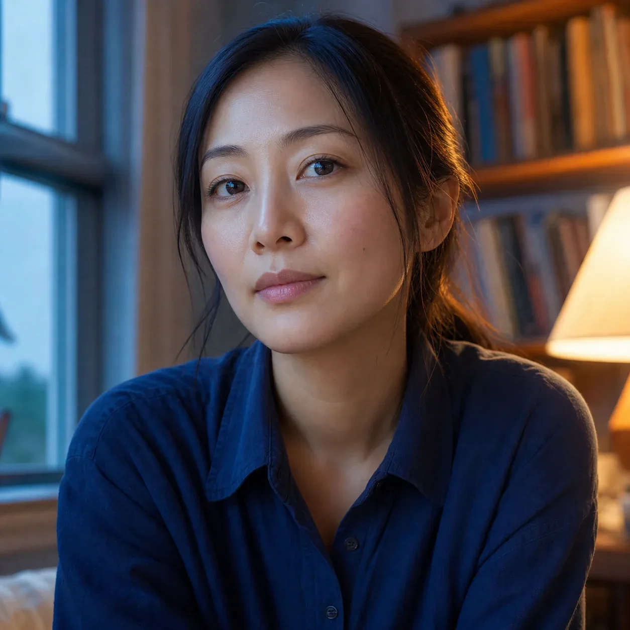 AI-generated portrait of Sora, a fictional adult AI character